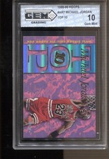 1995-96 Michael Jordan Hoops Top 10 #AR7 Gem Mint 10 Chicago Bulls GOAT picture