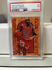 Fleer Flair 1995-96 Michael Jordan Hardwood Leaders Insert #4 PSA 7 Bulls picture