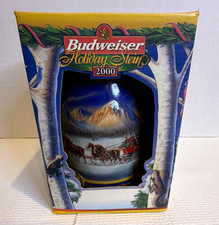 Budweiser 2000 Holiday Stein Giftware Edition w/ Box & Certificate picture