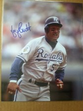 Signed George Brett 8x10 color photo w/coa picture