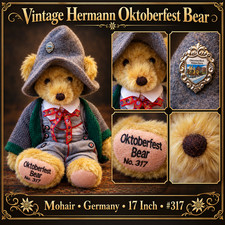Vintage Hermann Oktoberfest Bear 1995 Mohair 17
