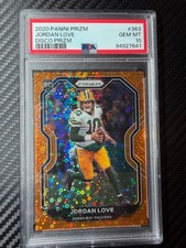 2020 Panini Prizm Orange Disco Prizm Rookie RC Jordan Love #363 PSA 10 picture