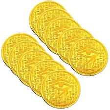LOT 10 X 1/500 OZ MONARCH EGYPTIAN EYE OF RA .9999 GOLD ROUNDS IN CAPSULE BU picture