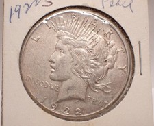 1922-S Peace Dollar AU picture