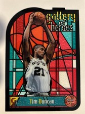 1999-2000 Topps Gallery of Heroes Stained Glass #GH5 Tim Duncan‼️‼️ picture