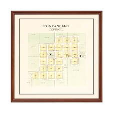 Old Map of Fontanelle, NE 1908 - Vintage Fontanelle Nebraska picture