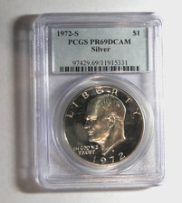 1972-S Eisenhower $1 PCGS PR69DCAM Silver Proof picture