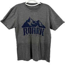 Roark Revival Mens Small Heather Grey Himalayan Halfway House Mountain Graphic T picture