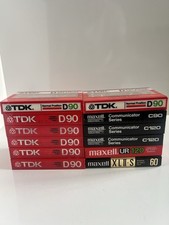TDK D90 Maxwell C120 C90 Vintage Blank Recordable Audio Cassette Tape Lot Of 12 picture
