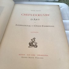 1884 THE CHEFS-D'OEUVRE D'ART OF THE INTERNATIONAL EXHIBITION Larger Folio Book picture