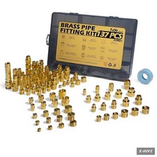 137PCS Brass Pipe Fittings Assortment Kit NPT Extension Adapter,Reducer Bushing, picture