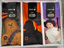 NEW Stance Star Wars by Jaz Crew Socks Three-Pack Box Set Men's L 9-13 picture