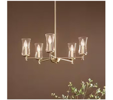 KICHLER Taresa 5-Light Chandelier with Clear Glass in Champagne Bronze # 82427 picture