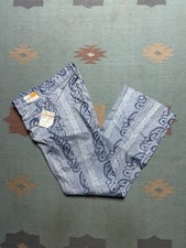 NEW Vintage 70s Sears put on shop bell bottom pants paisley NWT DEADSTOCK 28x31 picture