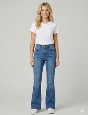 Kensie Jeans Vintage Luxe The Savannah Sz 8/29 High Rise Flare picture