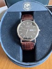 Citizen BM8240-03E Eco-Drive Men's Dress Watch Black Dial Leather Band NOS picture
