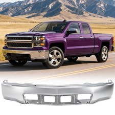VRC One-Piece Chrome/ Black Front Bumper For 2014-2015 Chevrolet Silverado 1500 picture