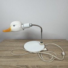 MCM Vintage Porcelain Duck Goose Head Desk Lamp George Kovacs WORKS picture