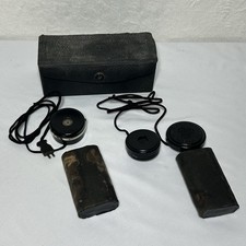 Antique c1925 Mears Ear Phone Carbon Hearing Aid w/ Case Battery Packs Rare picture