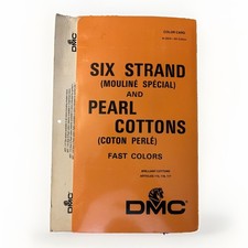 Vtg DMC Six Strand and Pearl Cotton Color Card 6th Edition picture