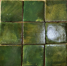 3x3 Grueby Green Repro Arts Crafts Backsplash Craftsman Fireplace Wall Tile 42pc picture