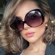 Super OVERSIZED XXL Very Large Round Dark Sunglasses Women SHADZ BIG LORENA HUGE picture