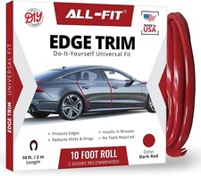 ALL-FIT Car Door Edge Protector Guard from Scratches & Dings U-Shaped (DARK RED) picture