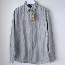 NWT Civilianaire Men’s Medium Windsor Stripe Button Down Shirt Made in USA $195 picture
