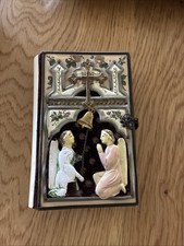 Antique 1908 Hungarian Catholic Prayer Book Celluloid Hardcover Brass Clasp picture