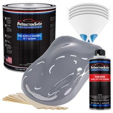 ProductionShop High Gloss Dark Gray Acrylic Enamel Gallon Kit, Auto Paint picture