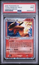 Pokemon Typhlosion ex Holo EX Unseen Forces 110/115 PSA 9 Mint Low Pop picture
