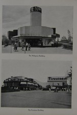 Antique Chicago Worlds Fair Art Print Walgreens Building 1933 Original History picture