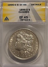 1896 O Morgan Silver Dollar ANACS XF Details Tougher Date Morgan picture