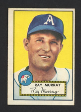 1952 Topps RAY MURRAY Philadelphia Athletics #299 VG/EX+ Condition picture