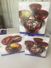 Set of 8 Colin Cowie Ruby Bowls & 4 Ruby Plates JCPenny picture
