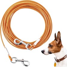 Dog Tie Out Cable,50ft Dog Lead-Heavy Duty Tie Out Cable for for Large Dogs U... picture