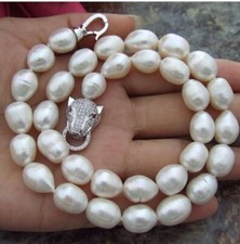 18 inch Gorgeous HUGE AAAA 10-11mm natural Akoya White Pearl necklace 925S picture