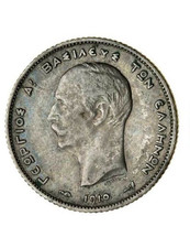 Greece, 1910 A, SIlver Drachma, George I (1863-1913) Paris mint, KM60 Ex. Spink. picture