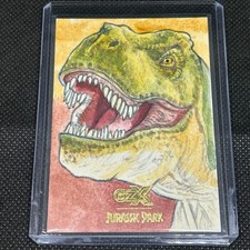 2026 JURASSIC PARK CRYPTOZOIC CZX T-REX 1/1 ARTIST SKETCH SIGNED SHARMAENE VITTO picture