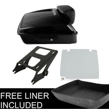Chopped Trunk Base Plate Mount Rack Plate For Harley Touring Glide 2014-Up Black picture