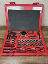 MAGNA 96501 40-Pc HSS Tap & Die Set SAE NC NF NPT Made in USA w/ Case picture