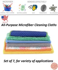 Microfiber Cleaning Cloths Antibacterial, Lint/Streak-Free MultiPurpose Set of 7 picture