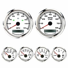W PRO 6 Gauge Set 85mm GPS Speedometer 160 MPH Turn Signal High Beam Waterproof picture