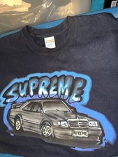 2014 Supreme Mercedes 190e Benz Tee Shirt Navy Blue SS14 Size X-Large Rare picture