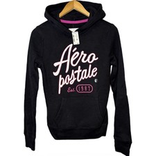NEW Aeropostale Girls Large Juniors Hoodie Sweatshirt Black NOS 2012 S New Aero picture