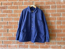 Vintage 60s French Work Chore Jacket Rare Workwear Indigo Made in France Sanfor picture