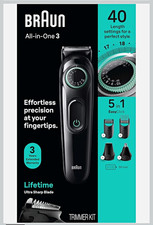 Braun All-in-One 3 Trimmer Kit 5-in-1, Battery Cordless Washable, 40 Settings picture
