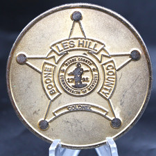 Boone County Kentucky Chief Deputy Colonel Les Hill Challenge Coin 1.75in Copper picture