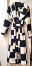 Sanctuary Women's Belted Checkered Fleece Robe - Black Check Size Medium picture