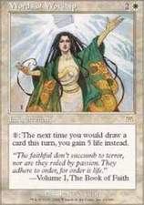 MTG magic cards 1x Words of Worship Onslaught Light Play, English picture